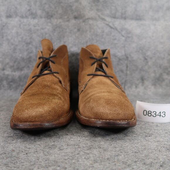 JD Fisk Shoes Mens 8 Boots Leather Casual Classic Brown Derby Chukka Lace Up Mid main image 9